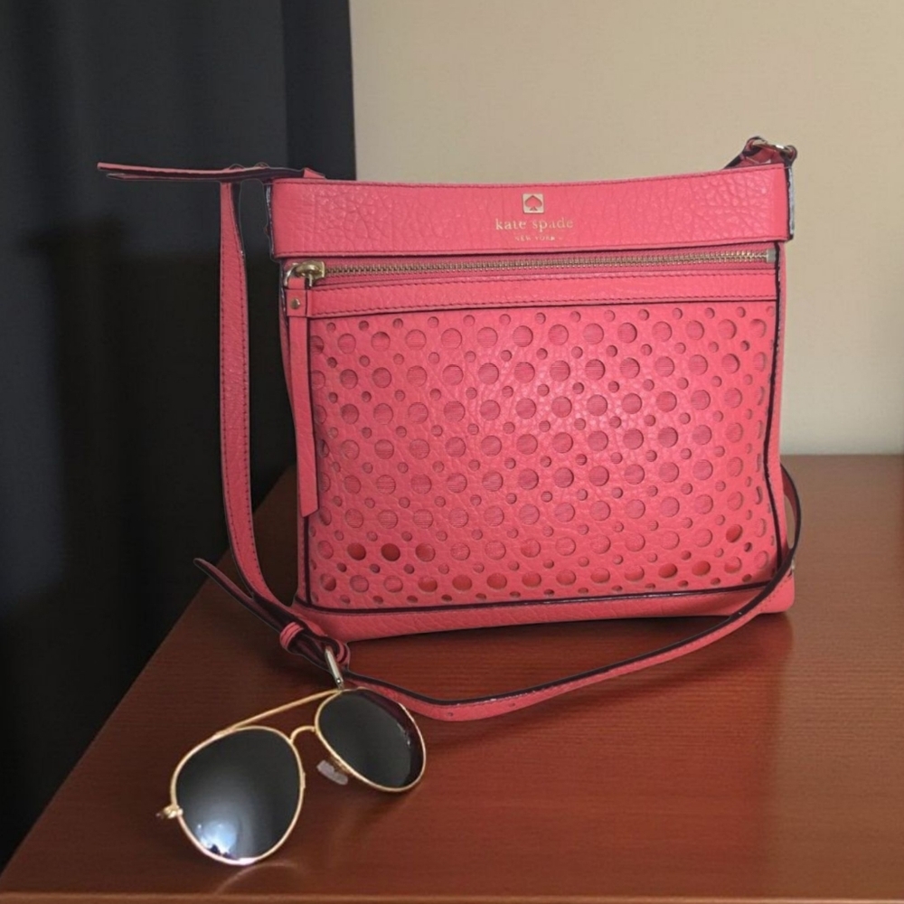 Kate Spade New York Peony Pink Leather Crossbody Bag